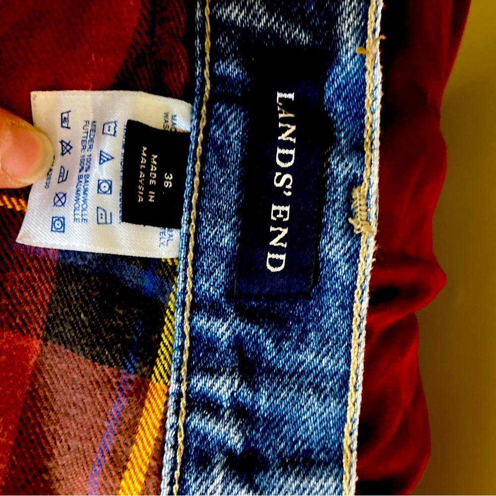 Lands end lined jeans, 36”x31”.
